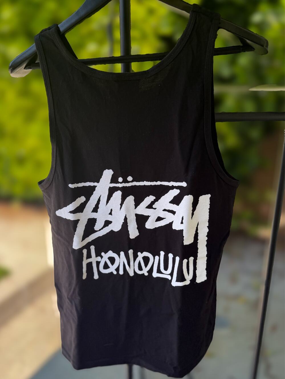 Stussy Honolulu Chapter Tank Top Black White Size Medium NWOT Cut Tag Rare